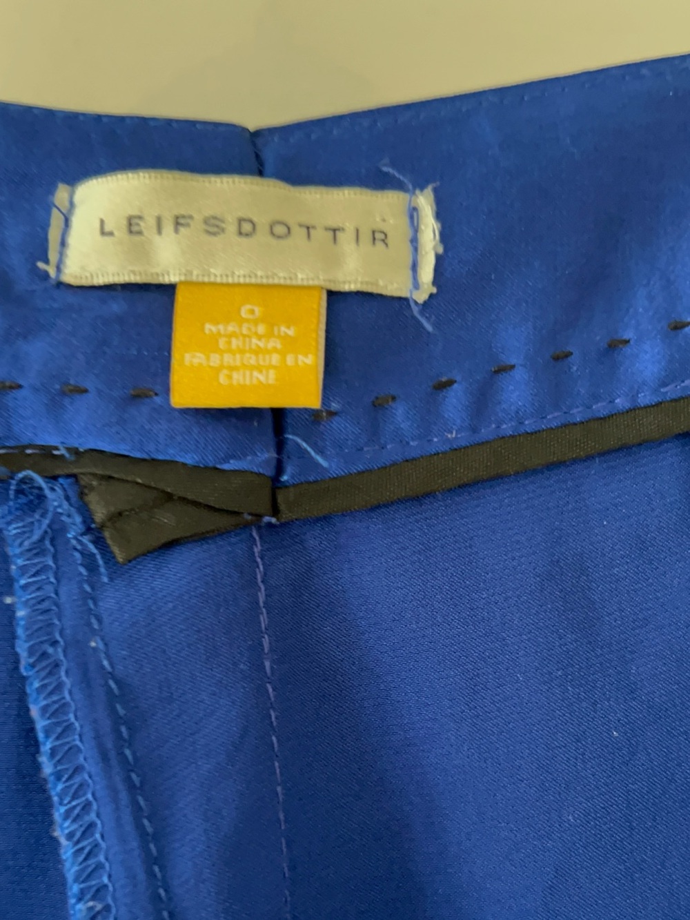 Anthropologie Leifsdottir High Waisted Cobalt Royal Blue wide leg pants Size 0 - Picture 4 of 12